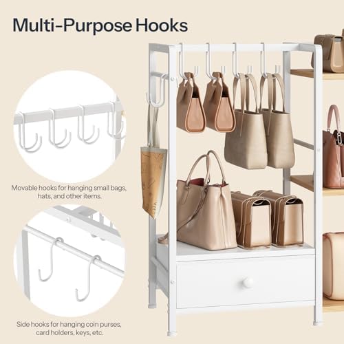 HOOBRO Purse Organizer Rack for Closet, 3-Tier Handbag Storage Stand - Image 6