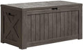 Greesum 120 Gallon Deck Box, Resin Outdoor Storage Container, Brown by BuynowfromGreesum