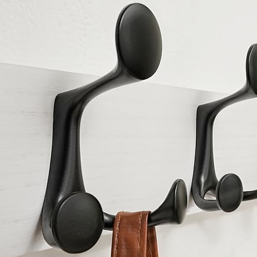 SKOLOO 43-Inch White Wood Coat Rack Wall Mount with 8 Triple Hooks - Ideal for Family Entrances, Classrooms, and Pet Supplies Storage - Perfect Coat Hooks for Wall - Image 2