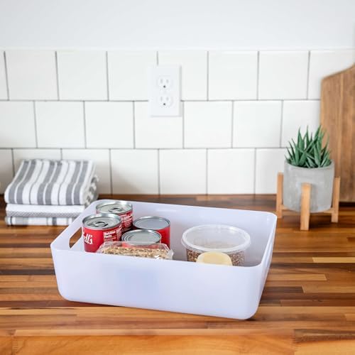 Three by Three Seattle Medium Short Stackable Recycled Storage Bin, 3-Pack - Image 2
