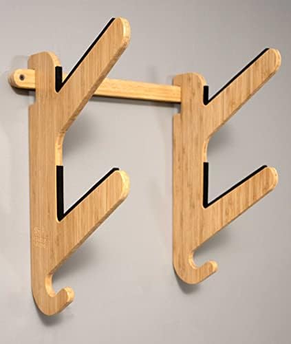 Grassracks Bamboo & Birch Snowboard Rack and Skateboard Rack - Moloka`i Series Snowboard Wall Mount - Image 4