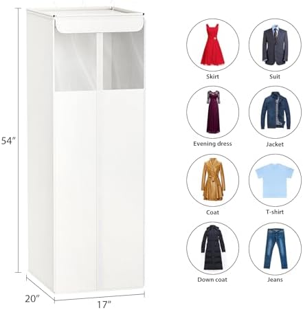 Univivi Cotton Garment Bag, Large Garment Bags for Hanging Clothes, 54 Inch - Image 4