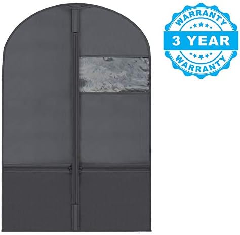Plixio 36" Kids Garment Bags for Dance Costumes Children Hanging Clothes, Uniform, Suits, Girls Dress Recital Outfit Organizer Dance Garment Bags For Dancers with Zippered Pockets (6 Pack :36", Black) - Image 4