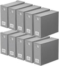 SpaceAid 10 Pack Bed Sheet Organizers and Storage, Foldable Sheet Organizer for Linen Closet, Sheets Set Folder Keeper with Window XL (Queen & King Size) Organizing Bedding Container, Gray by SpaceAid