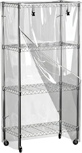 Wire Shelving Cover 36" x 24" x 72" Clear PVC Dustproof Storage Rack Cover by IndigoTempest9