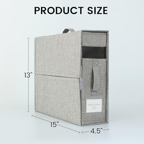 Simple&Opulence 4 Pack Bed Sheet Organizers and Storage, Linen Closet Organizers, Sheets Set Folder Storages with Window and Label (Queen/King Size) Organizing Bedding Container, Grey - Image 5