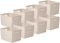 Superio Eco-Friendly Decorative Plastic Basket Open Home Storage Bins Organizer Baskets, X-Large (8 Pack) Container Boxes for Organizing Closet Storage Bins for Shelves Drawer Shelf 22 Liter by Superio