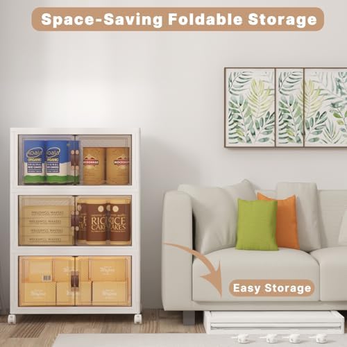 UAMFURI 360QT Stackable Storage Bins with Lids, Doors & Wheels - Image 6