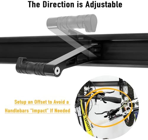 CyclingDeal Bike Wall Mount Rack - Adjustable Indoor Outdoor Storage Vertical Cycling Hook Hanger Organiser - Safe & Secure for Storing MTB Road Bicycles in Garage or Home - Classic 3 Bikes - Image 6