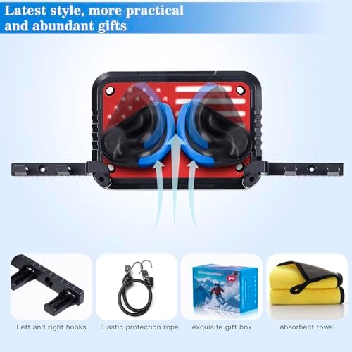 Ski Rack Wall Mount Ski & Snowboard Skateboard Wall Mount Fits Any Board holder Up to 25lbs Vertical Ski Storage Rack for Home & Garage Space-Saving Winter Gear Organizer 2Pack - Image 3