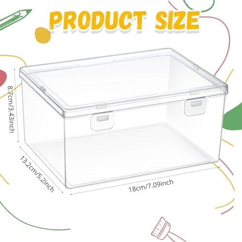 SiliFine 10 Pcs Clear Plastic Storage Bins with Lids Stackable for Toys - Image 2