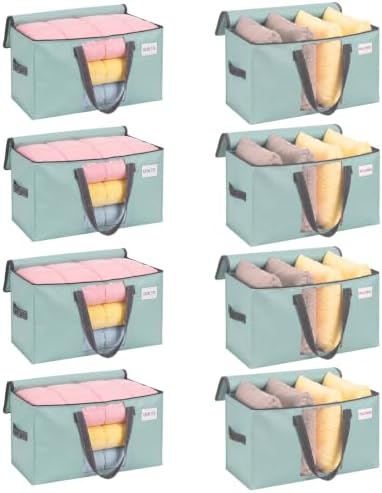 VENO Moving Bags, Wide Open Top, Clear Window, Light Green, 8 Pack by Veno