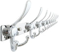Dseap Coat Rack Wall Mount 37 Inch, Heavy Duty 12-Gauge Base vs Flimsy 1mm, Double-Thick Solid Anti-Snap Hooks, 16” Stud-Mount, Stainless Steel 10-Hook Hanger for Closet Entryway, Chromed by Dseap
