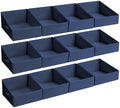 DIMJ Closet Storage Bins 12 Pack - Fabric Storage Baskets for Shelves, Collapsible Clothes Organizer with Handles, Trapezoid Shelf Organization Storage Cubes for Purse, Toys, Books, Towel, Clothes by DiMJ