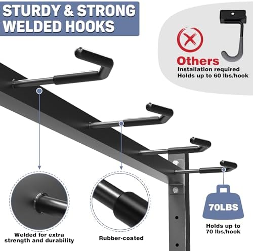 WALMANN Freestanding Bike Stand for 4 Bikes Garage, Vertical Bike Storage - Image 4