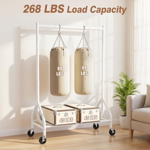 EAGMAK Heavy Duty Clothes Rack Load 268 LBS, 31.5 inch Hanging Rod, White - Image 5