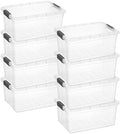 Superio 21 Quart Clear Plastic Storage Boxes with Lids, Stackable Organizer Containers, BPA-Free Storage Bins for Home, Office, School & Dorm, 8 Pack by Superio