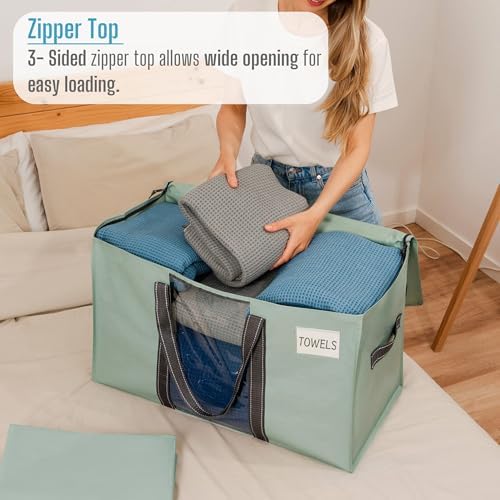 VENO 10 Pack Heavy Duty Moving Bags w/Clear Window,Extra Large Storage Bag - Image 5