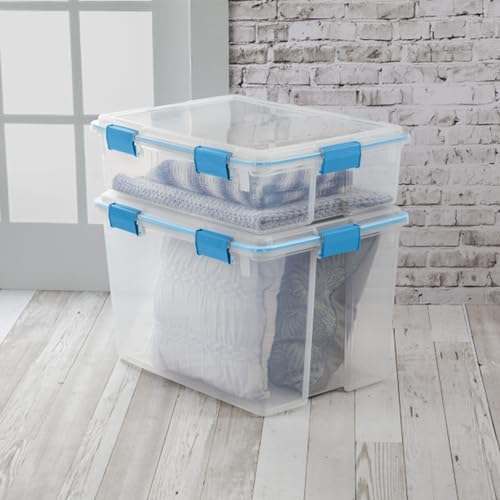 Sterilite Gasket Storage Box with Lids for Home & Office, 80 Quart, 4-Pack - Image 4