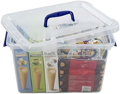 10 L Clear Plastic Storage Latch Box with Handle, 6-Pack - Image 5