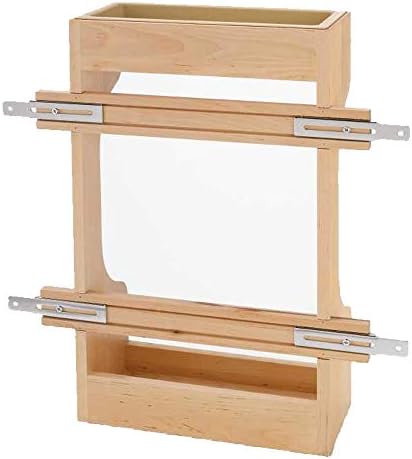 Rev-A-Shelf Dual Shelf Under Sink Organizer for Kitchen and Bathroom Cabinets, 30" Sink Base Vanity Storage, Inside Door Mount, Maple Wood, 4SBSU-15 - Image 4