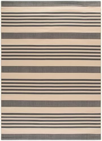 SAFAVIEH Courtyard Outdoor Area Rug 8x11, Grey & Bone CY6062-236 - Image 3