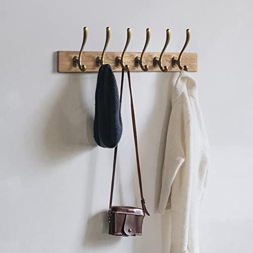 Goo-Ki Brushed Brass Zinc Alloy Coat Hooks - Affordable Luxury Coat Hoooks Hardware for Bedroom, Kitchen, 6 Pack - Image 6