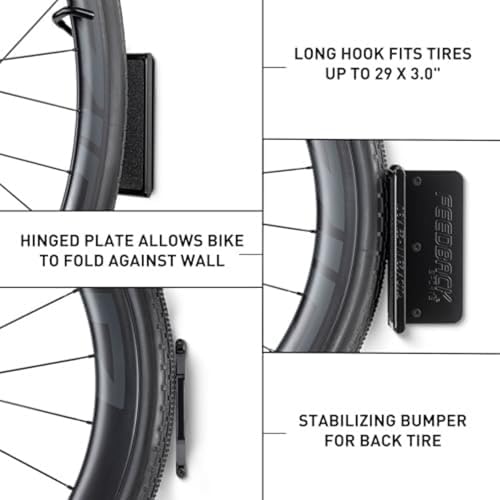 Feedback Sports Velo Hinge 2.0 Pivoting Swivel Bike Wall Mount, 4 Pack - Image 3