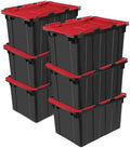 Sterilite Industrial Storage Tote with Lids for Garage, 12 Gallon, 6-Pack by Sterilite
