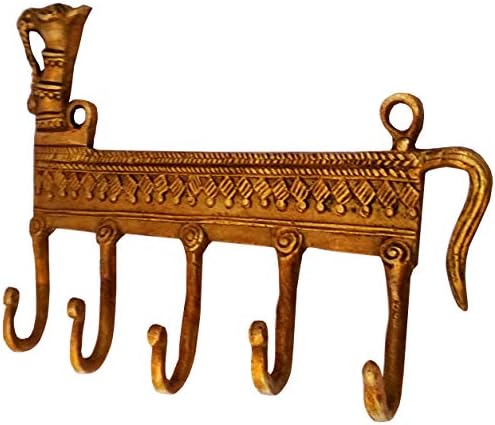 Purpledip Brass Wall Hook 'Regal Camel': Vintage Design Coat Clothes Hanger (11734) - Image 3