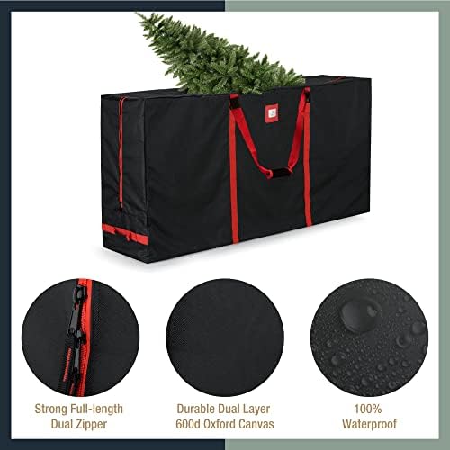 Tree Nest Rolling Christmas Tree Storage Bag 7.5ft Christmas Tree Box for Xmas Artificial Disassembled Trees Holiday Extra Large Storage Bags Container with Wheels & Handles Waterproof Canvas Oxford - Image 5
