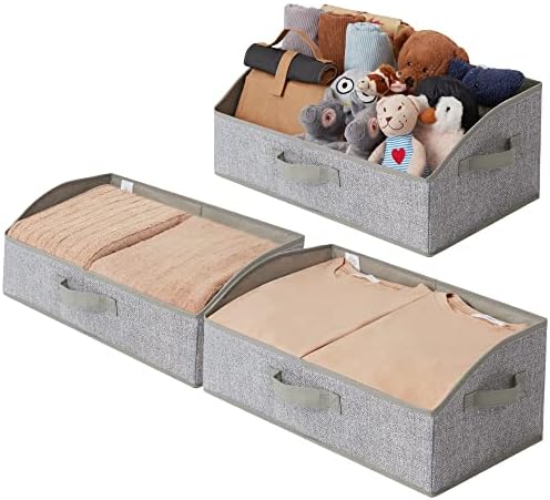 GRANNY SAYS Bundle of 3-Pack Gray Rectangular Storage Bins & 3-Pack Gray Trapezoid Storage Bins - Image 3