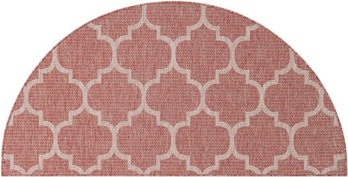 Unique Loom Outdoor Trellis Collection Area Rug (3' 1" x 6' 1" Hearth Rust Red/Ivory) - Image 3