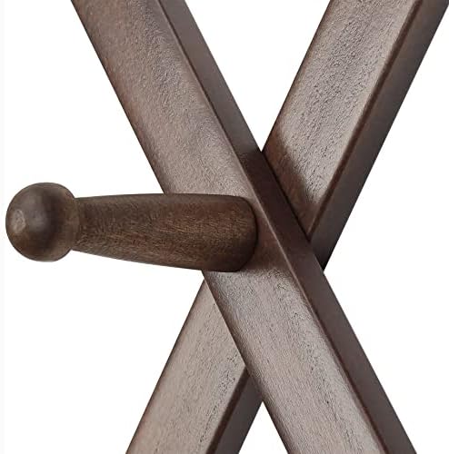 SKOLOO Hat Rack for Wall with 20 Hooks, Solid Wooden, Modern, Expandable Coat Rack Wall Mount for Coats, Hats, Bags, Baseball Caps, Walnut Color - Image 6