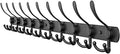 Coat Rack Wall Mount with 10 Tri Hooks – 32 Inch Stainless Steel Coat Hook Rack, Heavy Duty Wall Mounted Organizer for Coats, Hats, Towels, Robes, Bags, Scarves, Entryway, Bathroom - Black by SAYONEYES