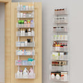 VyGrow Over The Door Organizer, 8-tier Metal Door Organizer Hanging with Adjustable Baskets, Behind The Door Storage for Bedroom Closet Bathroom Pantry Cabinet Kitchen, White by VyGrow