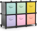 Sorbus 6 Cube Storage Organizer with 6 Fabric Bins (Black) by Sorbus