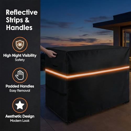 DearHoHo Outdoor Bar Cover 5 Pieces Patio Dining Set Covers,Black - Image 5