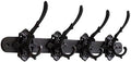 Cast Iron Wall Mounted Coat Hooks -Coat & Hat Organizer Hooks for Home Entryway 4 Hooks by CreatedOn2005
