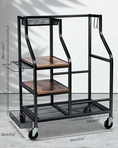 FHXZH Golf Bags Storage Garage Organizer - Golf Bag Stand with Wheels - Image 6