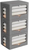 FHSQX 3 Pack Clothes Storage Bins with Metal Frame by FHSQX