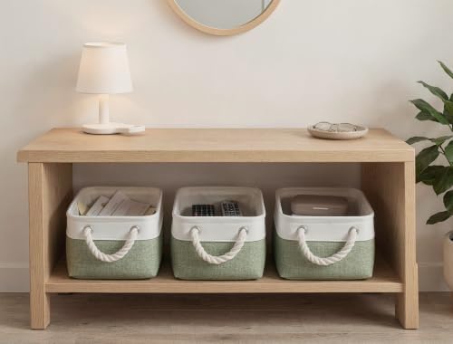 11.8x7.9x5.2 Inch Fabric Small Storage Bins with Handles 6 Pack - Image 6