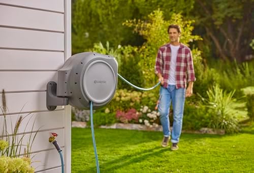 GARDENA Retractable Garden Hose Reel, 50 ft, 180 Degree Wall Mount - 20500 - Image 6