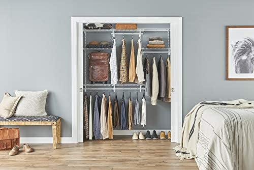 ClosetMaid ShelfTrack Wire Closet Organizer System, Adjustable from 4 to 6 Ft., With Shelves & 2854 ShelfTrack Locking Shelf Bracket for 16 in. Deep Wire Shelving - Image 3
