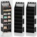 Criusia Shoe Storage, Over the Door Shoe Organizer, Hanging Closet Shoe Storage with Large Deep Pockets, Fits 16–24 Pairs of Sneakers, Sandals, Boots, Black by Criusia