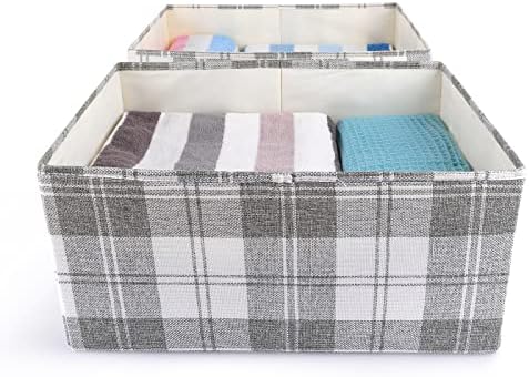 ANMINY Fabric Storage Bins Baskets, 20 x 14 Inch 4 Pack, Washable, Foldable - Image 6