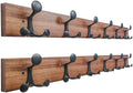 SKOLOO 36-Inch Wood Coat Rack Wall Mount with 6 Triple Hooks - Ideal for Family Entrances, Classrooms, and Pet Supplies Storage - Perfect Coat Hooks for Wall,Mahogany (Sapele), Pack of 2 by SKOLOO