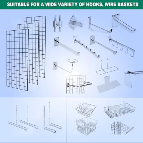 Grid Wall Commercial Grade Gridwall Panels – Heavy Duty Grid Panel for Any Retail Display Wall Grid 2' Width x 4' Height, Black (Pack of 3) - Image 6