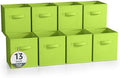 Sorbus Fabric Storage Cubes, 8 Pack, with Handles (13 Inch, Green) by Sorbus