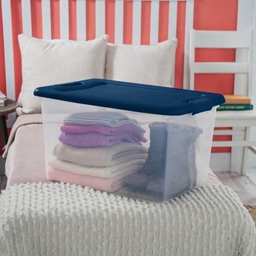Sterilite Color Program, Large Clear Plastic Storage, 64 Quart, 6-Pack - Image 6